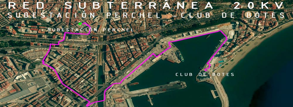 imagen de la topografía de la subestación AT2 de Perchel