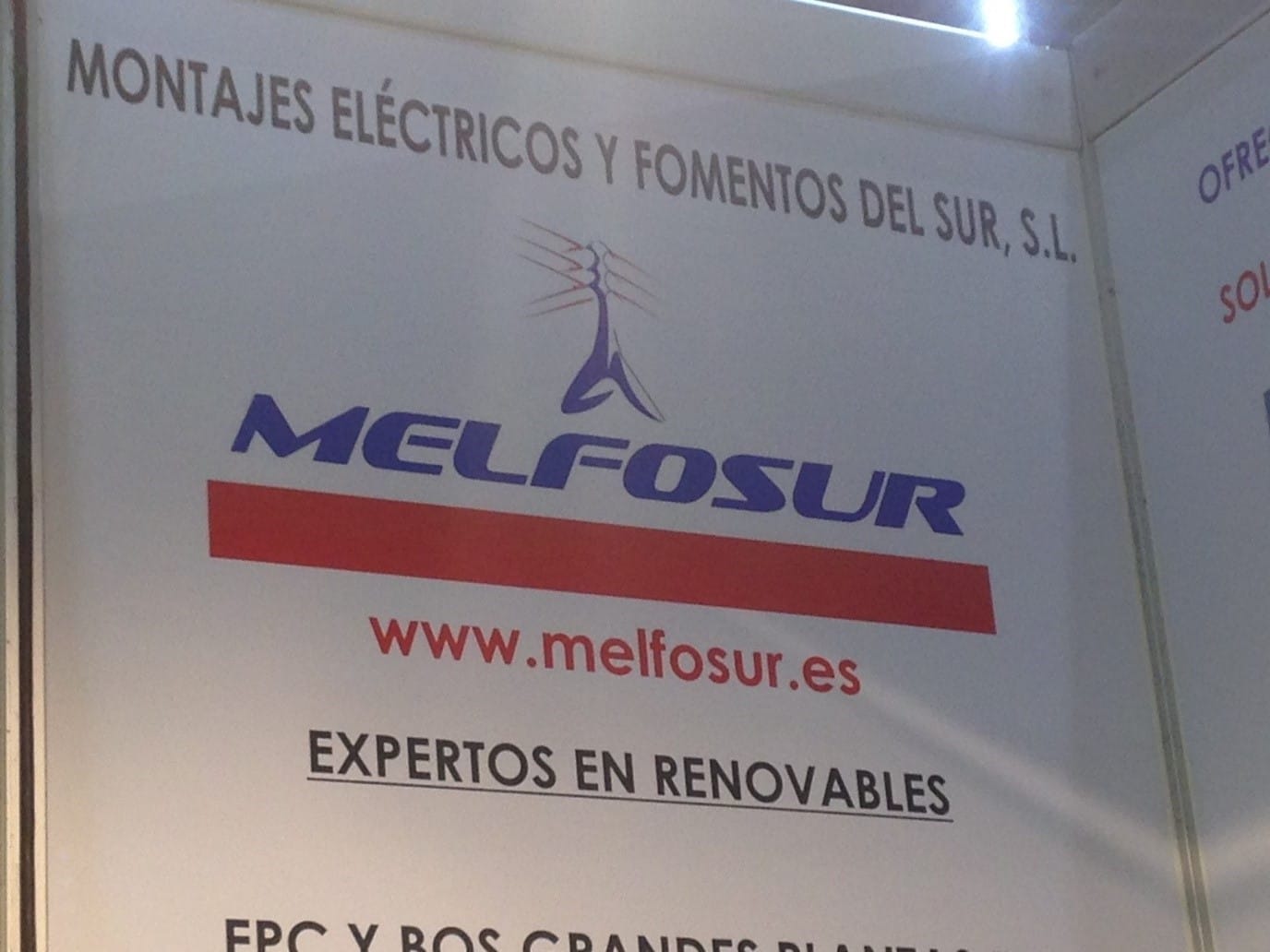 Logo de Melfosur en el foro renovables