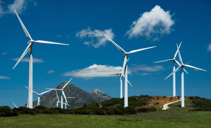 molinos de viento como energías limpias de España